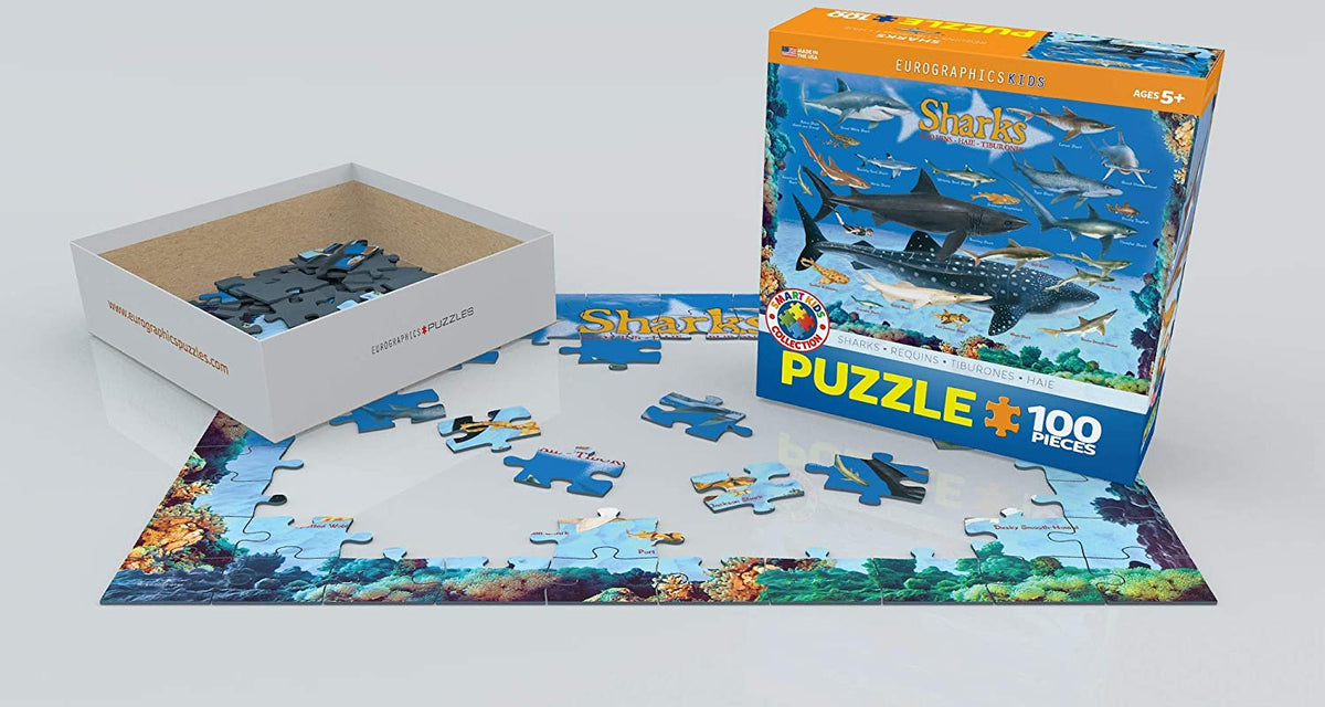 EuroGraphics Sharks 100 Piece Jigsaw Puzzle