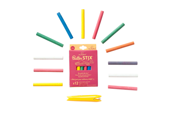 Jaq Jaq Bird - ButterStix® Set - 12 Pack of Assorted Colors with Holder