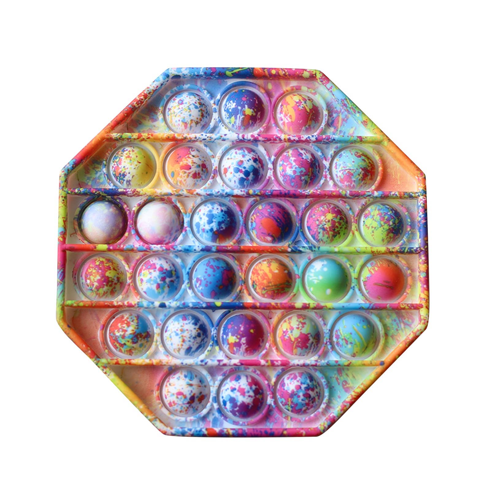 Pop Bubble Sensory Fidget Toy in Splatter Print