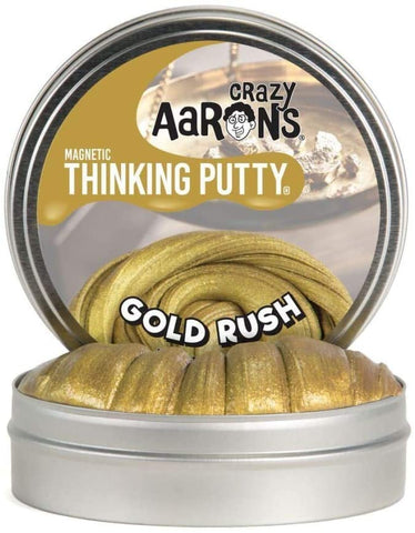 Crazy Aaron's Thinking Putty, 3.2 Ounce, Super Magnetic Gold Rush