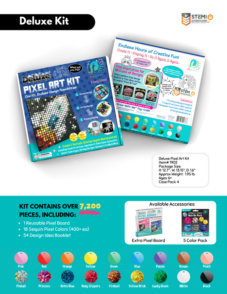 Pixel Kit Pix Perfect - Deluxe Pixel Art Kit (18 Colors) – Raising Dragons