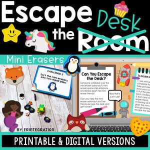 Escape Room Using Mini Erasers | Digital and Printable Version