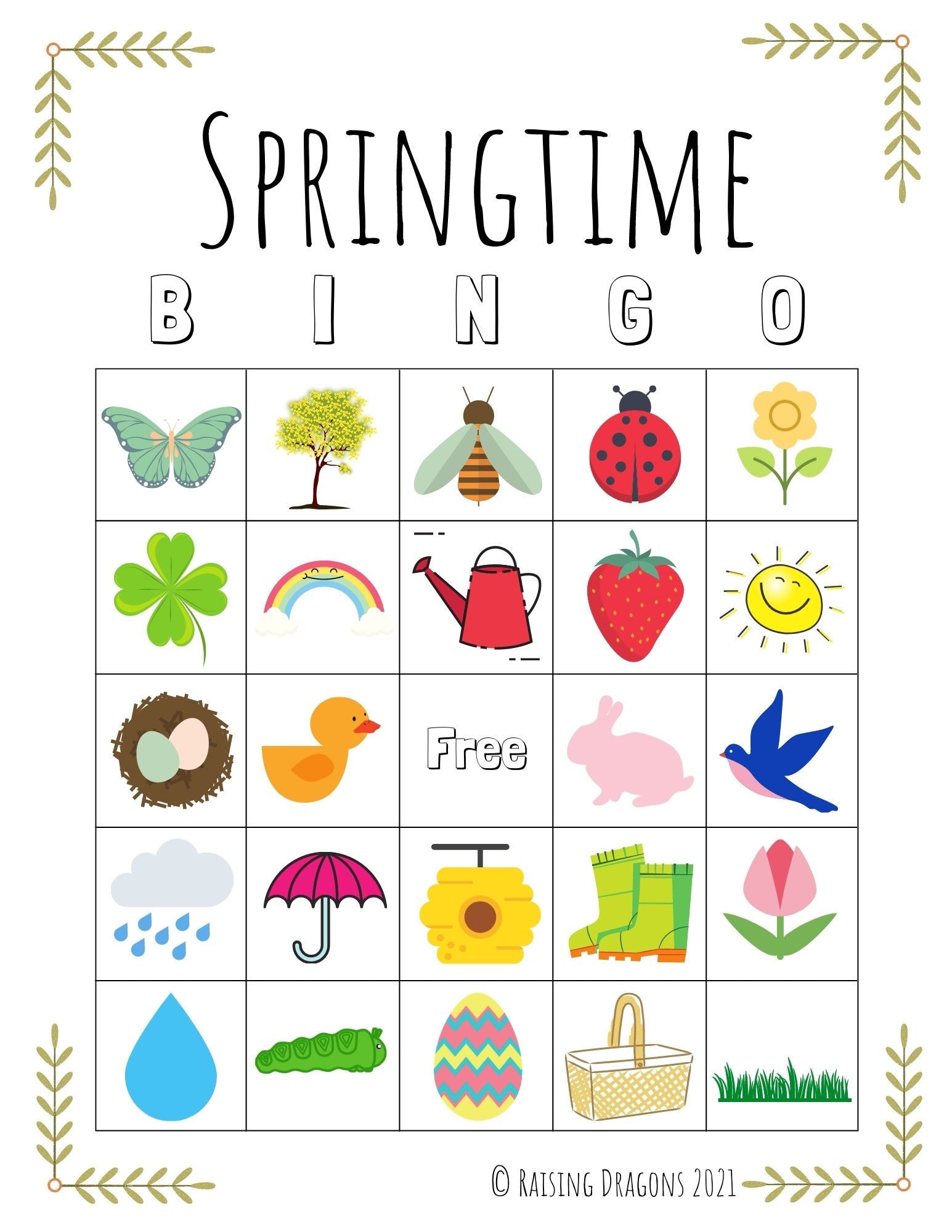 Springtime Bingo Printable