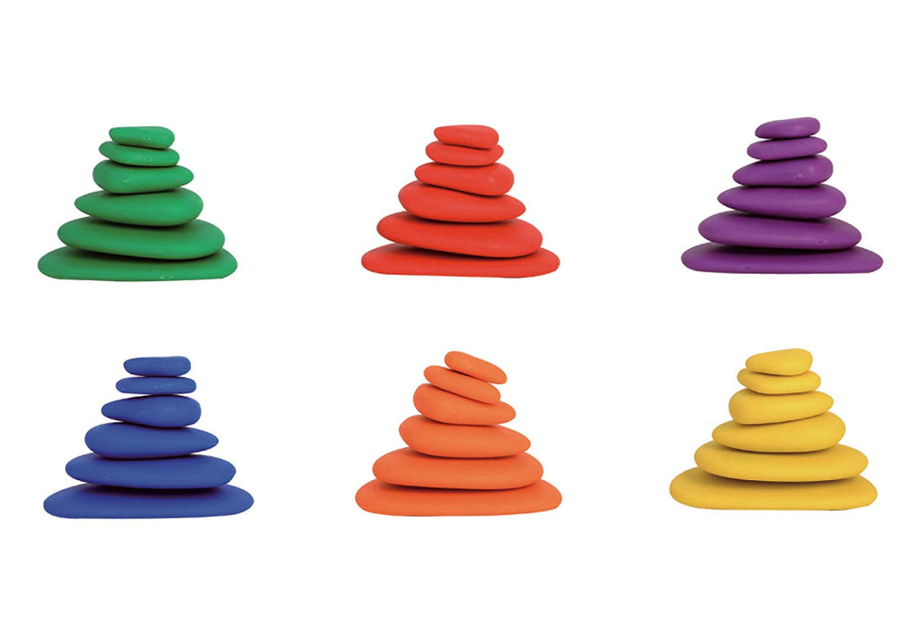 Stack Rainbow Rocks edx Education Rainbow Pebbles - Sorting and Stacking Stones – Raising ...