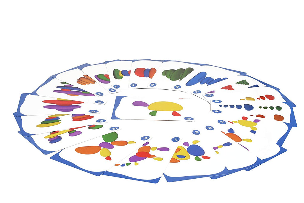 EDX Education Junior Rainbow Pebbles - 36 Ciottoli Colorati In Barattolo - Gioco Impilabile 18m+